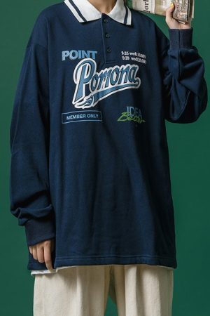 Style Core Aesthetics, New Style Trends - Vintage Collar Sweatshirt