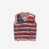 Style Core Aesthetics, New Style Trends - 'Vintage' Distressed Striped Knitted Vest
