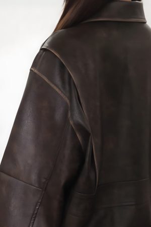 Style Core Aesthetics, New Style Trends - Vintage Faux Leather Jacket