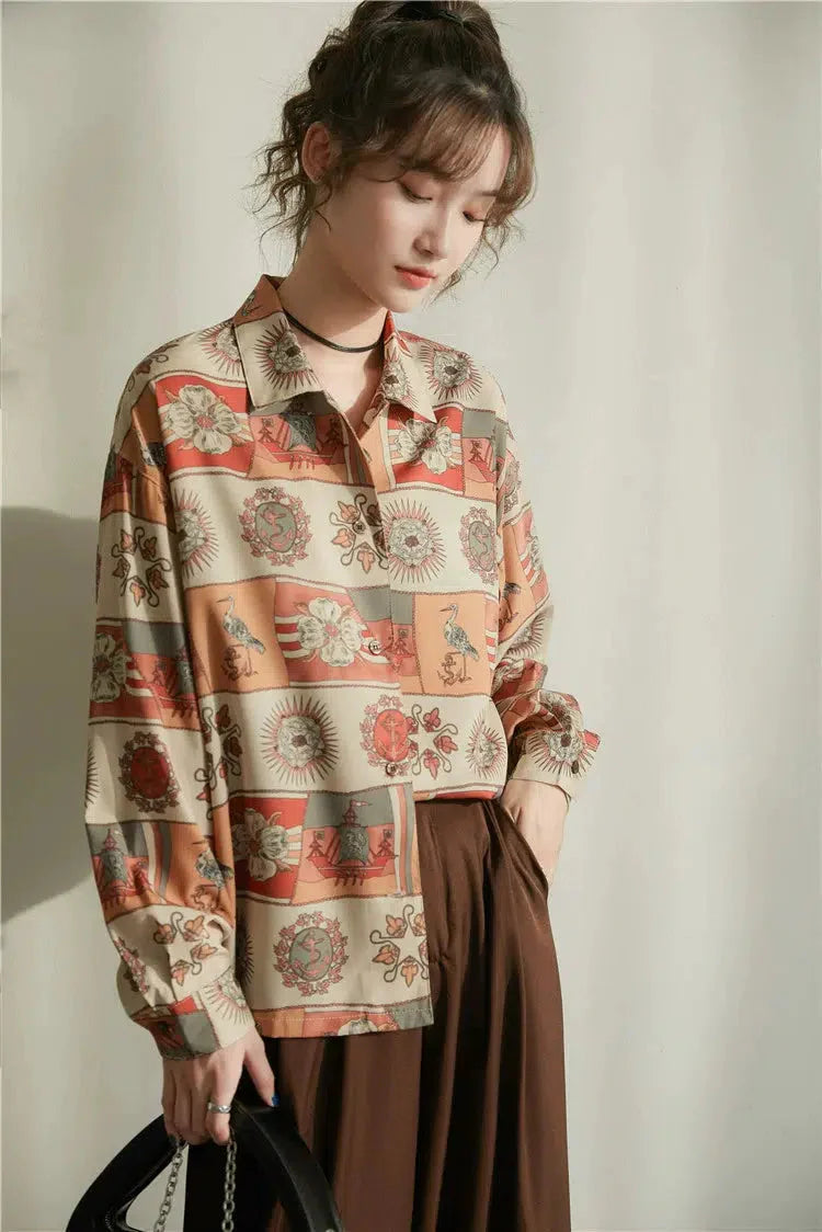 Style Core Aesthetics, New Style Trends - Vintage Figured Grandmacore Shirt Style Core Aesthetics, New Style Trends - Vintage Figured Grandmacore Shirt