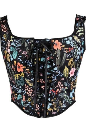 Style Core Aesthetics, New Style Trends - Vintage Floral Print Corset