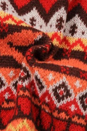 Style Core Aesthetics, New Style Trends - Vintage Fox Embroidered Christmas Sweater