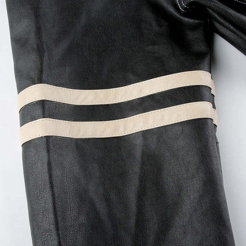 Style Core Aesthetics, New Style Trends - Vintage Grunge Biker Zip-Up Faux Leather Jacket Style Core Aesthetics, New Style Trends - Vintage Grunge Biker Zip-Up Faux Leather Jacket