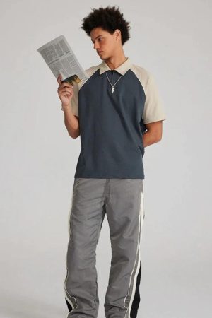 Style Core Aesthetics, New Style Trends - Vintage Half Zip-Up Polo Tee