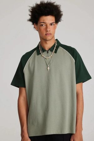 Style Core Aesthetics, New Style Trends - Vintage Half Zip-Up Polo Tee