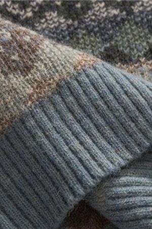 Style Core Aesthetics, New Style Trends - Vintage Jacquard Knitted Sweater