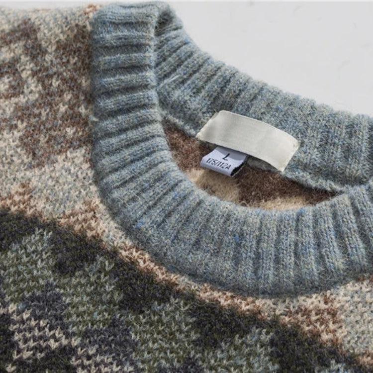 Style Core Aesthetics, New Style Trends - Vintage Jacquard Knitted Sweater Style Core Aesthetics, New Style Trends - Vintage Jacquard Knitted Sweater