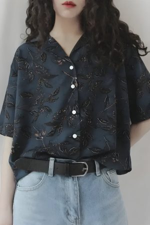 Style Core Aesthetics, New Style Trends - Vintage Leaf Designed Shirt
