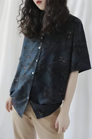 Style Core Aesthetics, New Style Trends - Vintage Leaf Designed Shirt