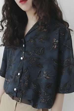 Style Core Aesthetics, New Style Trends - Vintage Leaf Designed Shirt