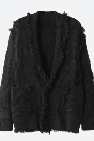 Style Core Aesthetics, New Style Trends - Vintage Pockets Tasseled Knitted Cardigan