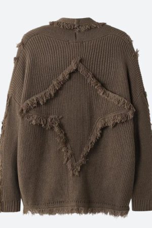 Style Core Aesthetics, New Style Trends - Vintage Pockets Tasseled Knitted Cardigan