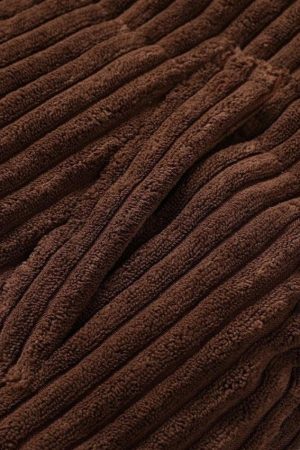 Style Core Aesthetics, New Style Trends - Vintage Zip Up Corduroy Padded Jacket