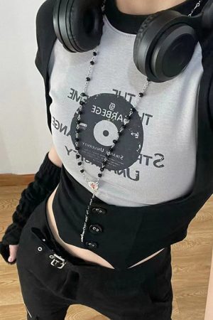 Style Core Aesthetics, New Style Trends - Vinyl Print Crop Top