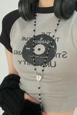 Style Core Aesthetics, New Style Trends - Vinyl Print Crop Top