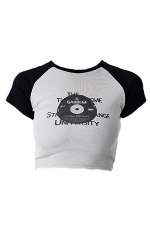 Style Core Aesthetics, New Style Trends - Vinyl Print Crop Top