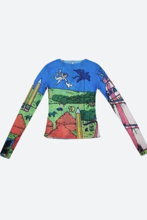 Style Core Aesthetics, New Style Trends - Weirdcore Dream Mesh Top