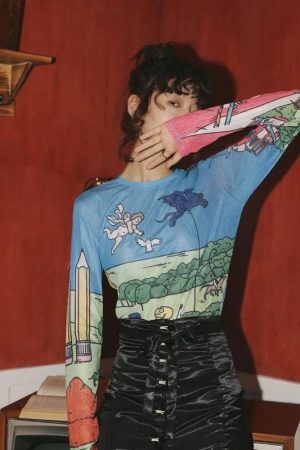 Style Core Aesthetics, New Style Trends - Weirdcore Dream Mesh Top