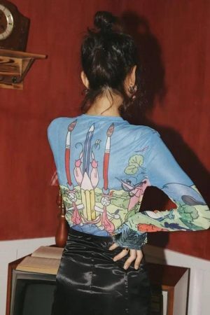 Style Core Aesthetics, New Style Trends - Weirdcore Dream Mesh Top