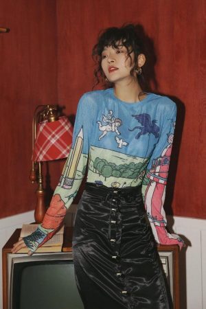 Style Core Aesthetics, New Style Trends - Weirdcore Dream Mesh Top