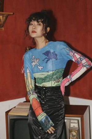 Style Core Aesthetics, New Style Trends - Weirdcore Dream Mesh Top