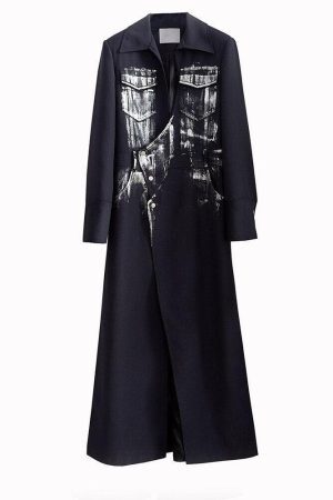 Style Core Aesthetics, New Style Trends - White Distressed Long Blazer