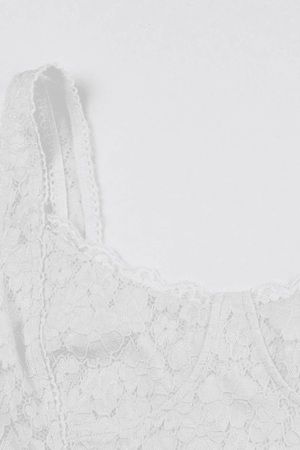 Style Core Aesthetics, New Style Trends - White Lace Cropped Tank Top