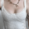Style Core Aesthetics, New Style Trends - White Lace Cropped Tank Top