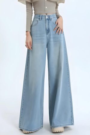 Style Core Aesthetics, New Style Trends - Wide Leg Regular Waist Jeans
