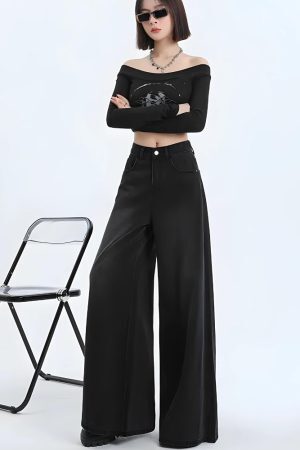 Style Core Aesthetics, New Style Trends - Wide Leg Regular Waist Jeans