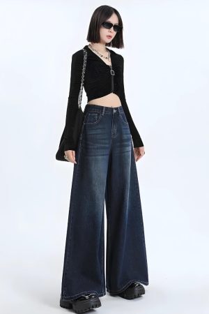 Style Core Aesthetics, New Style Trends - Wide Leg Regular Waist Jeans
