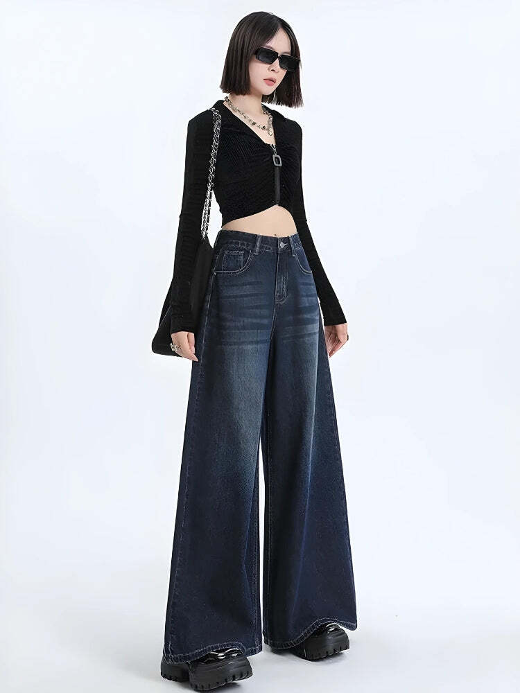 Style Core Aesthetics, New Style Trends - Wide Leg Regular Waist Jeans Style Core Aesthetics, New Style Trends - Wide Leg Regular Waist Jeans