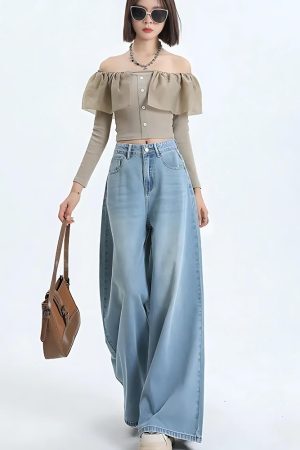 Style Core Aesthetics, New Style Trends - Wide Leg Regular Waist Jeans