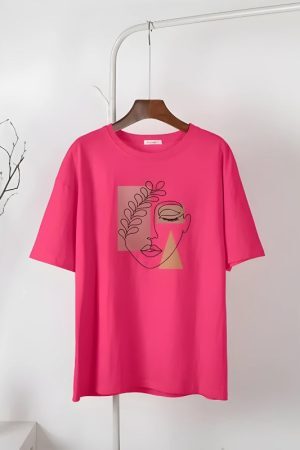 Style Core Aesthetics, New Style Trends - Woman Face Minimal Tee