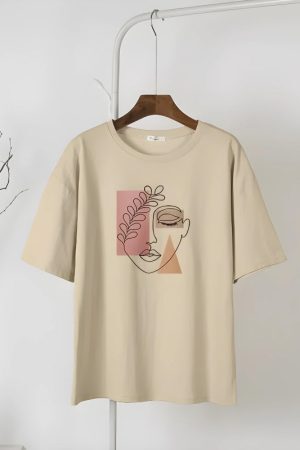 Style Core Aesthetics, New Style Trends - Woman Face Minimal Tee