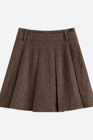 Style Core Aesthetics, New Style Trends - Wool Blazer Jacket & Mini Skirt Two Piece Set