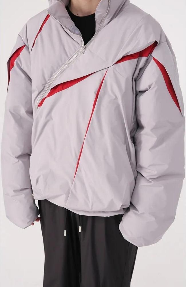 Style Core Aesthetics, New Style Trends - Y2K Asymmetrical Zipper Puffer Jacket Style Core Aesthetics, New Style Trends - Y2K Asymmetrical Zipper Puffer Jacket