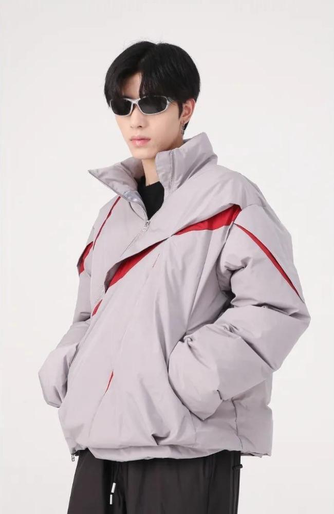 Style Core Aesthetics, New Style Trends - Y2K Asymmetrical Zipper Puffer Jacket Style Core Aesthetics, New Style Trends - Y2K Asymmetrical Zipper Puffer Jacket