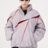 Style Core Aesthetics, New Style Trends - Y2K Asymmetrical Zipper Puffer Jacket