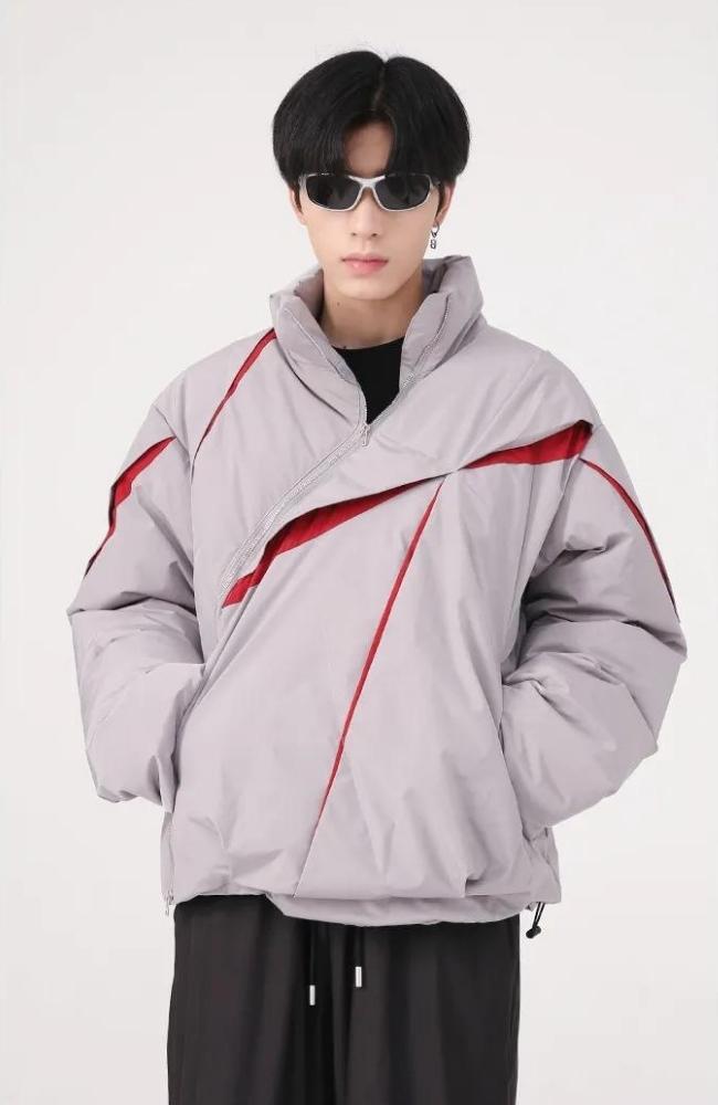 Style Core Aesthetics, New Style Trends - Y2K Asymmetrical Zipper Puffer Jacket Style Core Aesthetics, New Style Trends - Y2K Asymmetrical Zipper Puffer Jacket