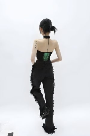 Style Core Aesthetics, New Style Trends - Y2K Cropped Halter Top