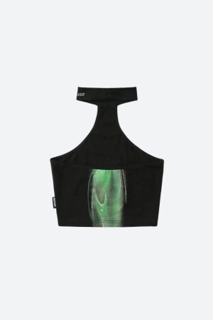 Style Core Aesthetics, New Style Trends - Y2K Cropped Halter Top