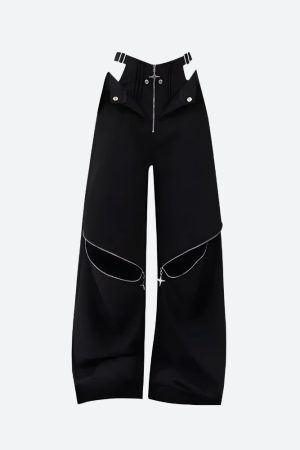 Style Core Aesthetics, New Style Trends - Y2K Cut Out Waist Pants
