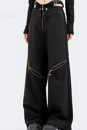 Style Core Aesthetics, New Style Trends - Y2K Cut Out Waist Pants