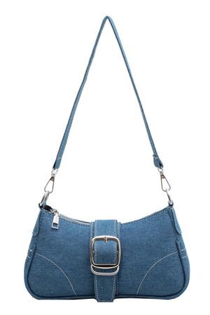 Style Core Aesthetics, New Style Trends - Y2K Denim Baguette Bag