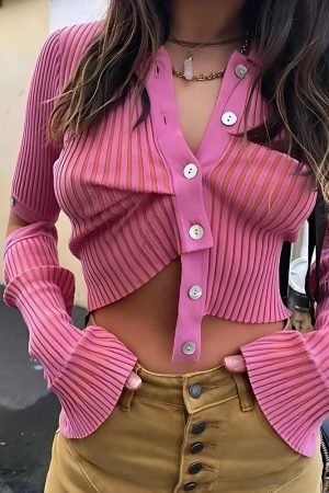 Style Core Aesthetics, New Style Trends - Y2K Detachable Sleeves Crop Cardigan