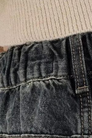 Style Core Aesthetics, New Style Trends - Y2K Distressed Pocket Wide Leg Jeans