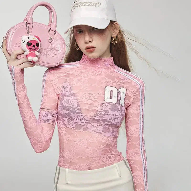 Style Core Aesthetics, New Style Trends - Y2K Embroidered Lace Top