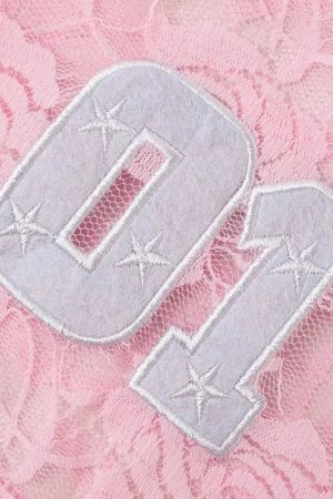 Style Core Aesthetics, New Style Trends - Y2K Embroidered Lace Top