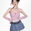 Style Core Aesthetics, New Style Trends - Y2K Fake Two Piece Pleated Mini Skirt